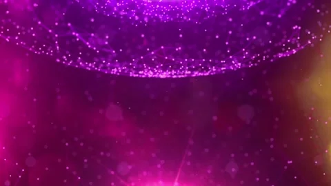 Line Connection Network Animation on Colorful Background - Tech Data Design Stock Footage 313365581