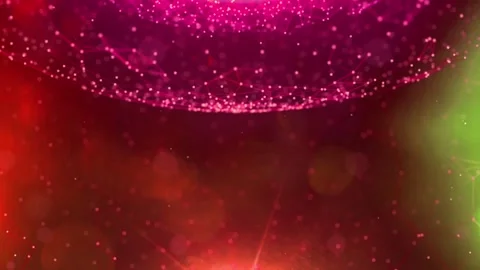 Line Connection Network Animation on Colorful Background - Tech Data Design Stock Footage 313365583
