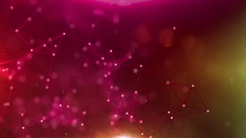 Line Connection Network Animation on Colorful Background - Tech Data Design Stock Footage 313365587