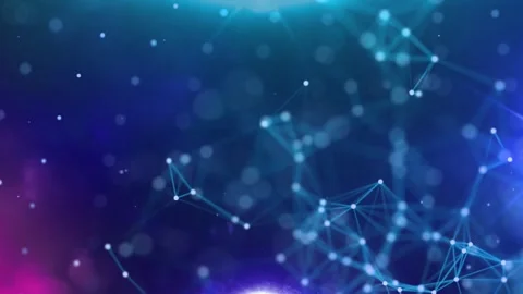 Line Connection Network Animation on Colorful Background - Tech Data Design Stock Footage 313365592