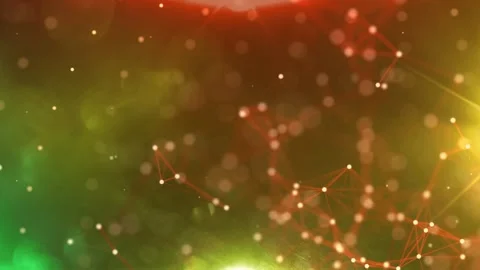 Line Connection Network Animation on Colorful Background - Tech Data Design Stock Footage 313365595