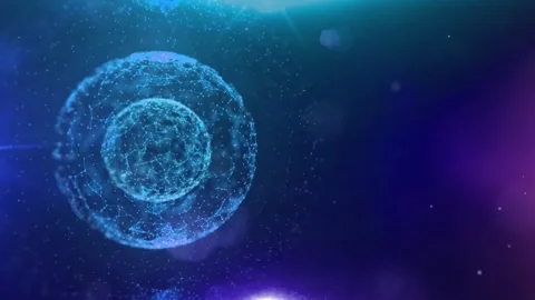 Line Connection Network Animation on Colorful Background - Tech Data Design Stock Footage 313365600