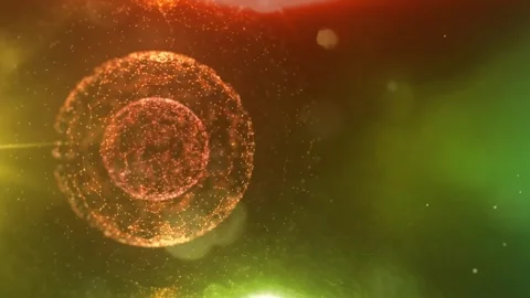 Line Connection Network Animation on Colorful Background - Tech Data Design Stock Footage 313365601