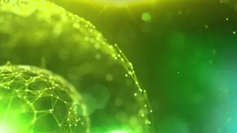 Line Connection Network Animation on Colorful Background - Tech Data Design Stock Footage 313365609