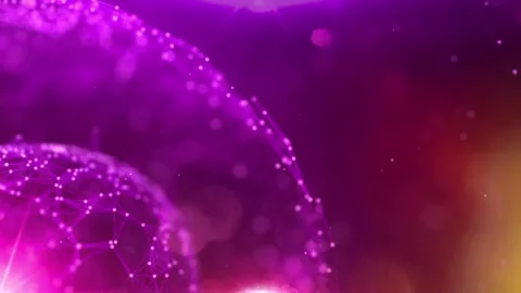 Line Connection Network Animation on Colorful Background - Tech Data Design Stock Footage 313365614