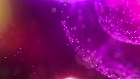 Line Connection Network Animation on Colorful Background - Tech Data Design Stock Footage 313365617