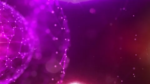 Line Connection Network Animation on Colorful Background - Tech Data Design Stock Footage 313365624