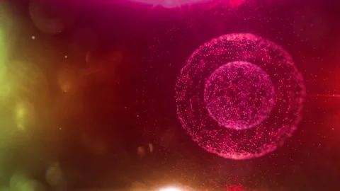 Line Connection Network Animation on Colorful Background - Tech Data Design Stock Footage 313365638