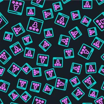 Line Consumer or customer product rating icon isolated seamless pattern on .. Stock Illustration