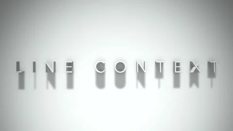 Line context 3D title animation white text on a white background Vidéo 299647749