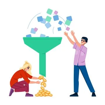 Line conversion rate vector 스톡 일러스트