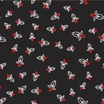 Line Corn icon isolated seamless pattern on black background. Vector Stock Illustration