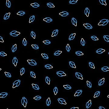 Line Corn icon isolated seamless pattern on black background. Vector Illustrazione stock