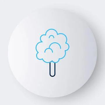 Line Cotton candy icon isolated on white background. Colorful outline conce.. Stock Illustration