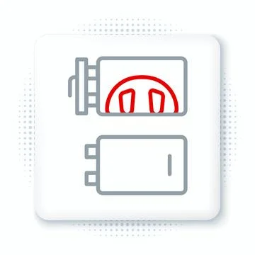 Line Crematorium icon isolated on white background. Colorful outline concept. Stock Illustration