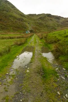 Line of croesor tramway Stock Photos