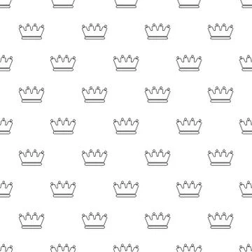 Line crown pattern vector seamless 스톡 일러스트