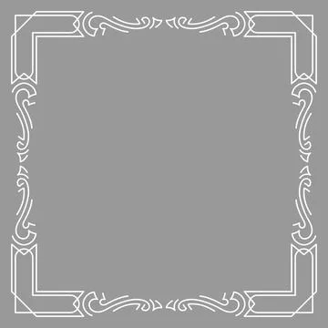 Line curl frame. Modern decorative linear background. Stock Illustration