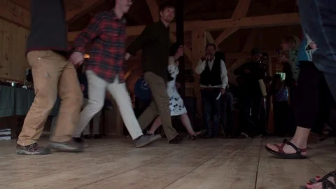 Line Dance Square Dance partners Stock Footage 93286977