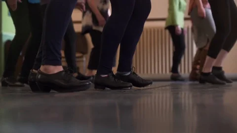 Line of Dancing Feet Stock Footage 83039572