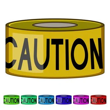 Line danger tape cartoon vector graphic Stock Illustration