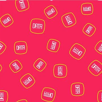 Line Data analysis icon isolated seamless pattern on red background. Business Stock Illustration