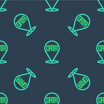 Line Data analysis icon isolated seamless pattern on blue background. Business Stock Illustration