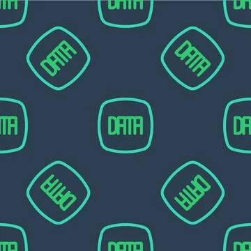 Line Data analysis icon isolated seamless pattern on blue background. Business Stock Illustration