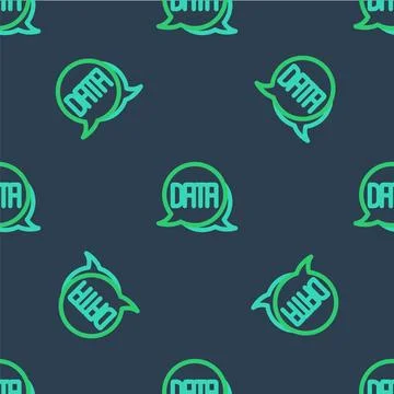 Line Data analysis icon isolated seamless pattern on blue background. Business Stock Illustration