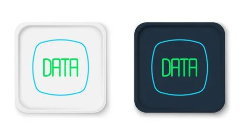 Line Data analysis icon isolated on white background. Business data analysi.. Stock Illustration