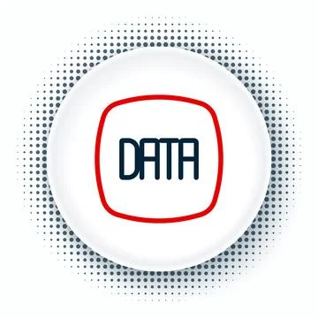 Line Data analysis icon isolated on white background. Business data analysi.. Illustrazione stock