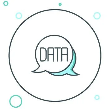 Line Data analysis icon isolated on white background. Business data analysi.. Stock Illustration