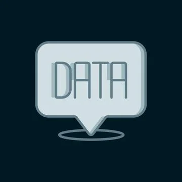 Line Data analysis icon isolated on black background. Business data analysi.. Stock Illustration