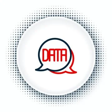 Line Data analysis icon isolated on white background. Business data analysi.. 스톡 일러스트