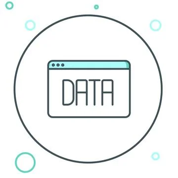 Line Data analysis icon isolated on white background. Business data analysi.. イラスト素材