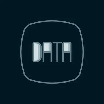 Line Data analysis icon isolated on black background. Business data analysi.. Stock-Illustration