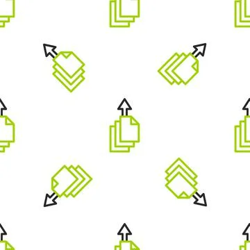 Line Data export icon isolated seamless pattern on white background. Vector Stock Illustration