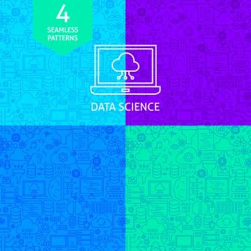 Line Data Science Patterns Stock Illustration