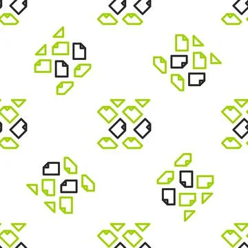 Line Data stream icon isolated seamless pattern on white background. Vector Stock Illustration