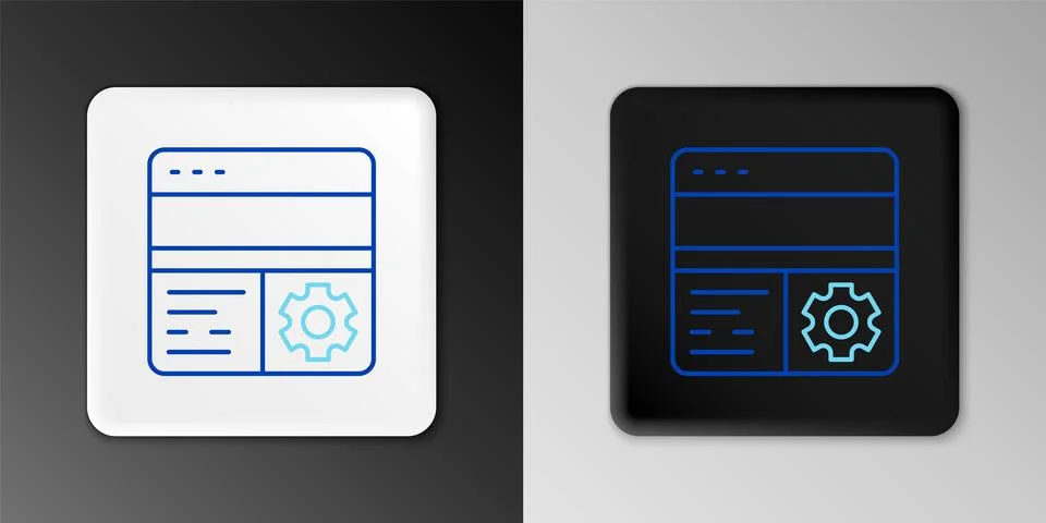 Line Debugging icon isolated on grey background. Debugging tool. Magnifying Stockillustratie