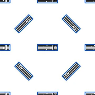 Line Deck of playing cards icon isolated seamless pattern on white background Stock Illustration