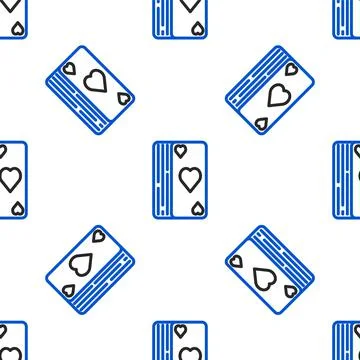 Line Deck of playing cards icon isolated seamless pattern on white background イラスト素材