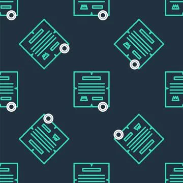Line Decree, paper, parchment, scroll icon icon isolated seamless pattern on Stock Illustration