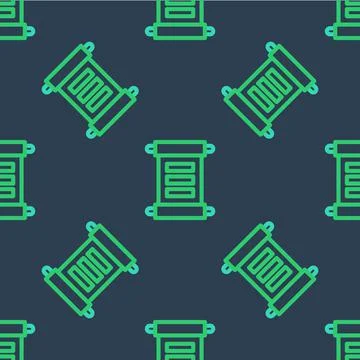 Line Decree, paper, parchment, scroll icon icon isolated seamless pattern on Illustrazione stock
