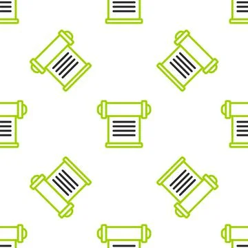 Line Decree, paper, parchment, scroll icon icon isolated seamless pattern on Illustrazione stock