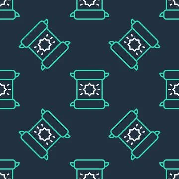 Line Decree, paper, parchment, scroll icon icon isolated seamless pattern on Stock Illustration