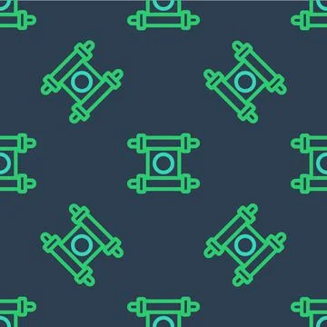 Line Decree, paper, parchment, scroll icon icon isolated seamless pattern on Stock Illustration