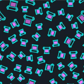 Line Decree, paper, parchment, scroll icon icon isolated seamless pattern on Illustrazione stock