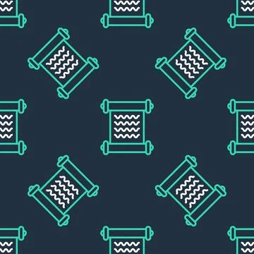 Line Decree, paper, parchment, scroll icon icon isolated seamless pattern on Stock Illustration