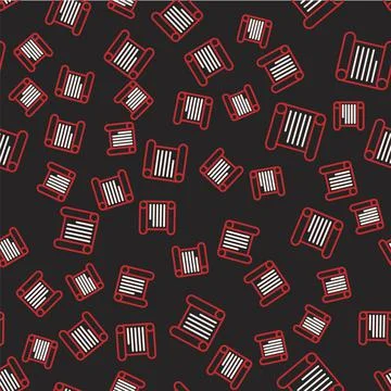 Line Decree, paper, parchment, scroll icon icon isolated seamless pattern on  Illustrazione stock